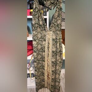 RAGA Green and Cream Maxi Dress